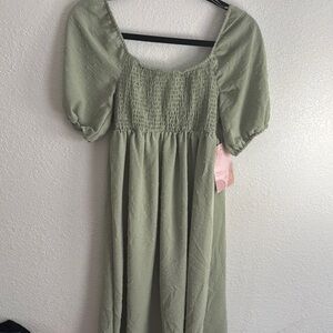 Elegant Olive Kids Dress